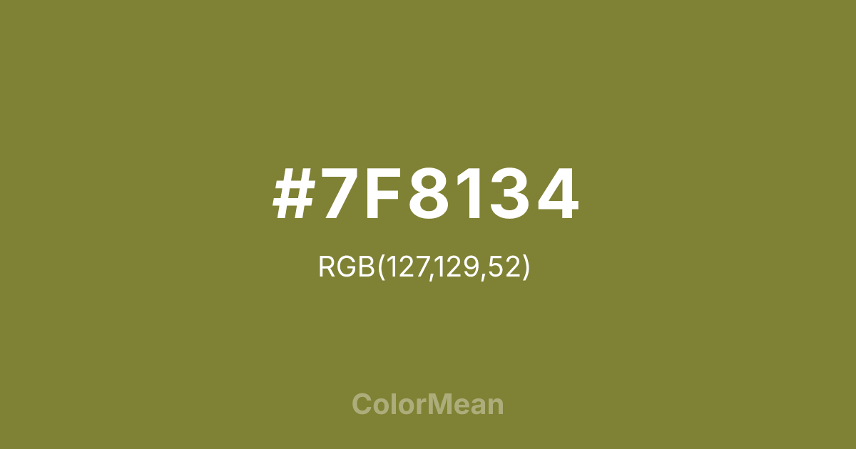 #7F8134 color swatch