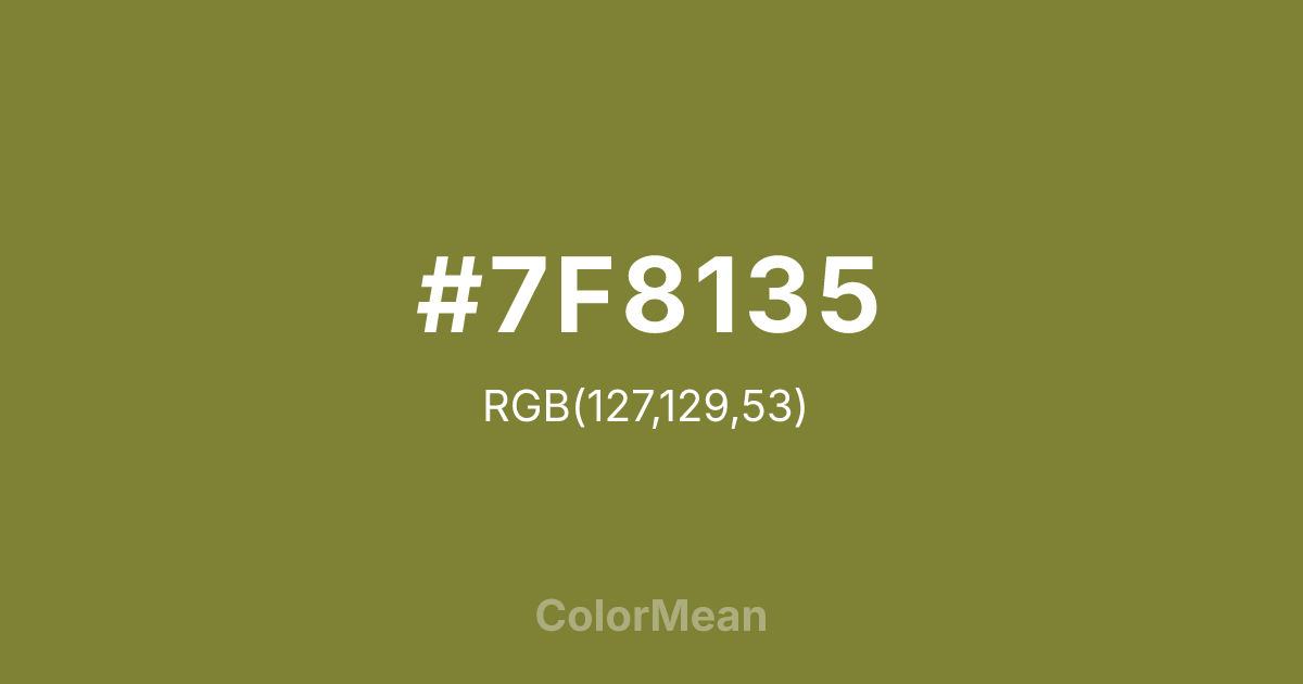 #7F8135 color swatch