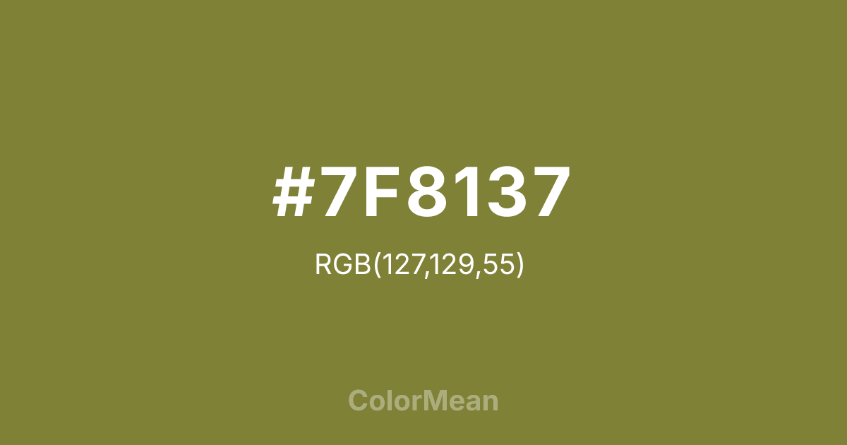#7F8137 color swatch