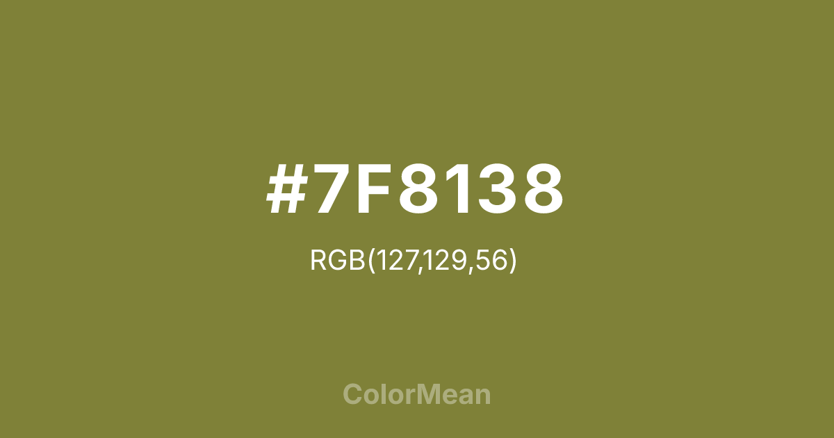 #7F8138 color swatch