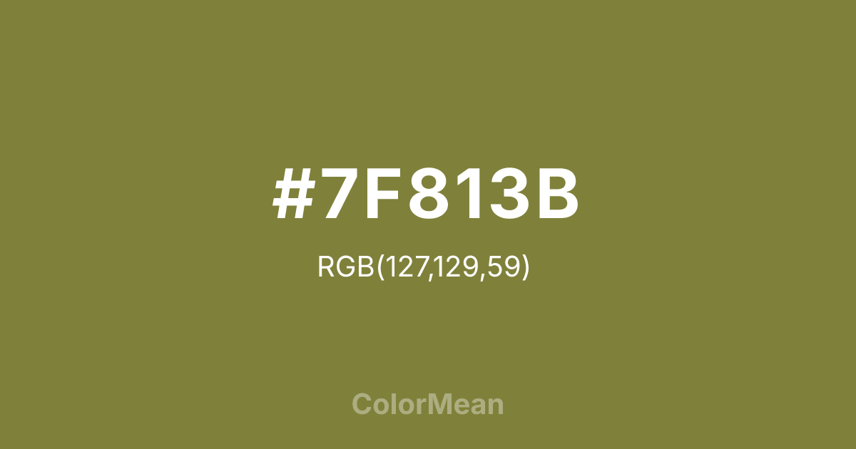#7F813B color swatch