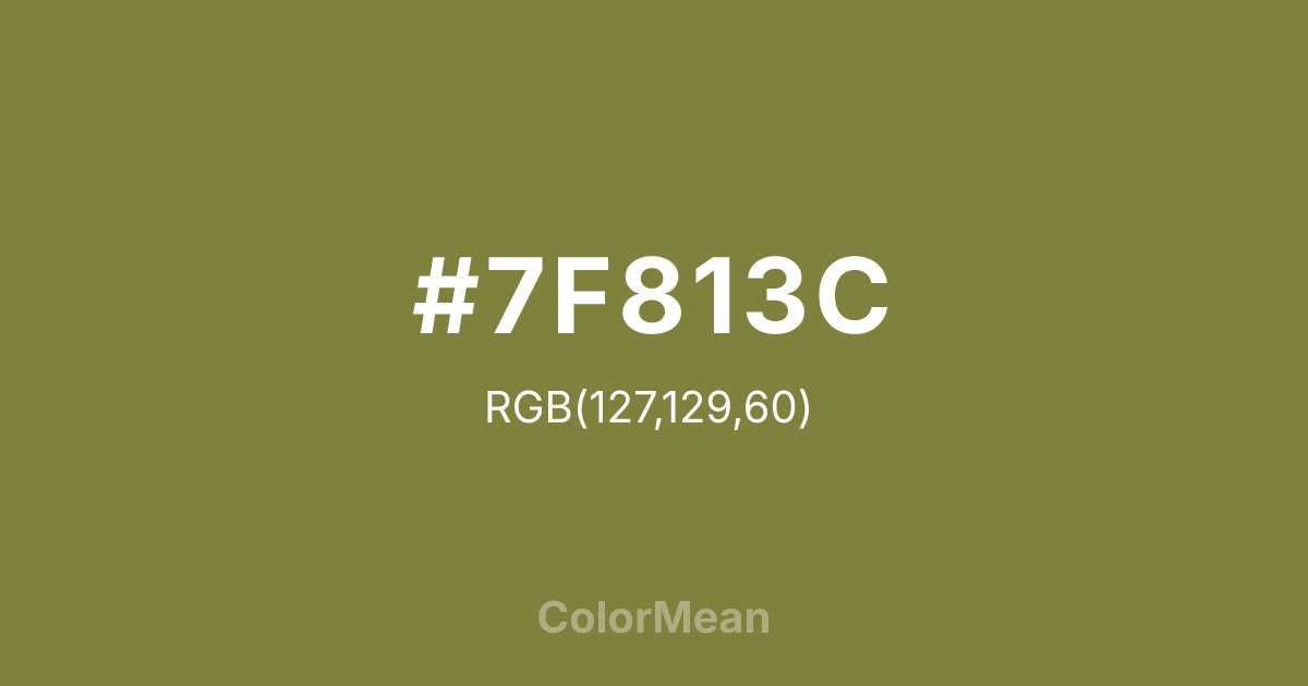 #7F813C color swatch