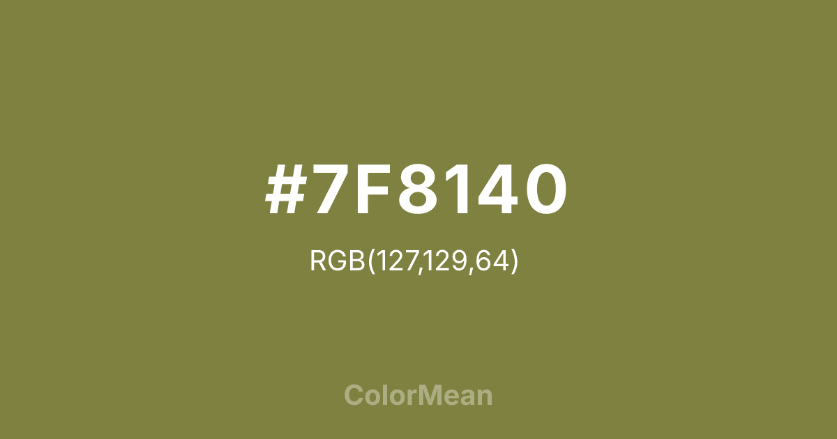 #7F8140 color swatch
