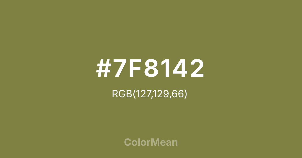#7F8142 color swatch