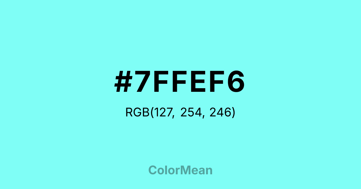 #7FFEF6 color swatch