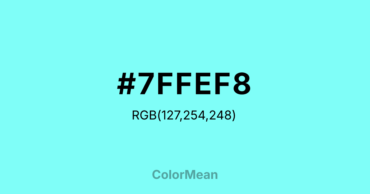 #7FFEF8 color swatch