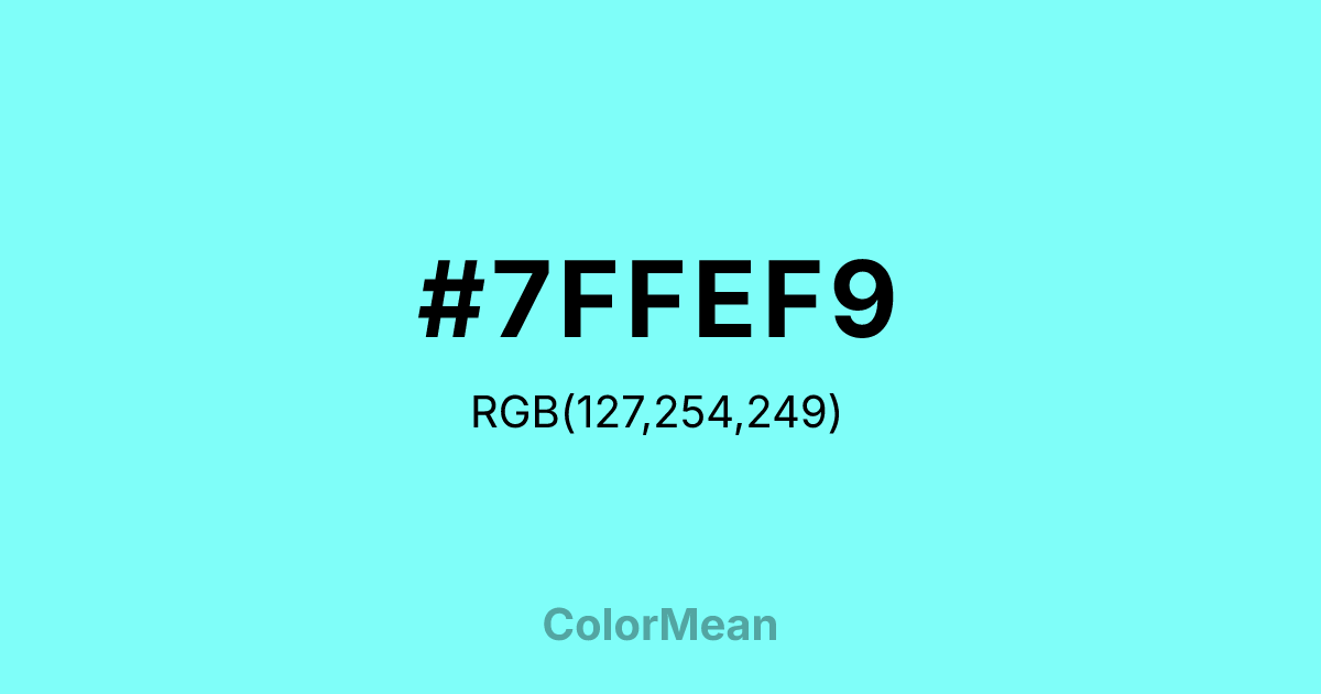 #7FFEF9 color swatch