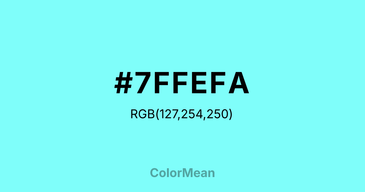 #7FFEFA color swatch