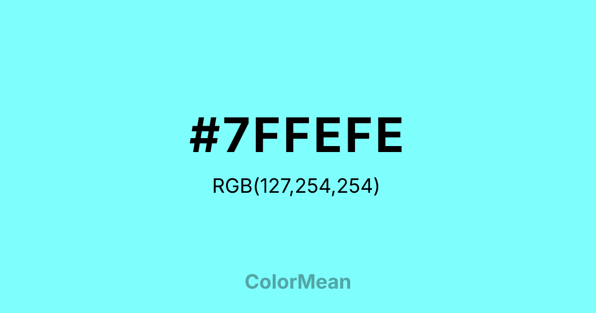 #7FFEFE color swatch