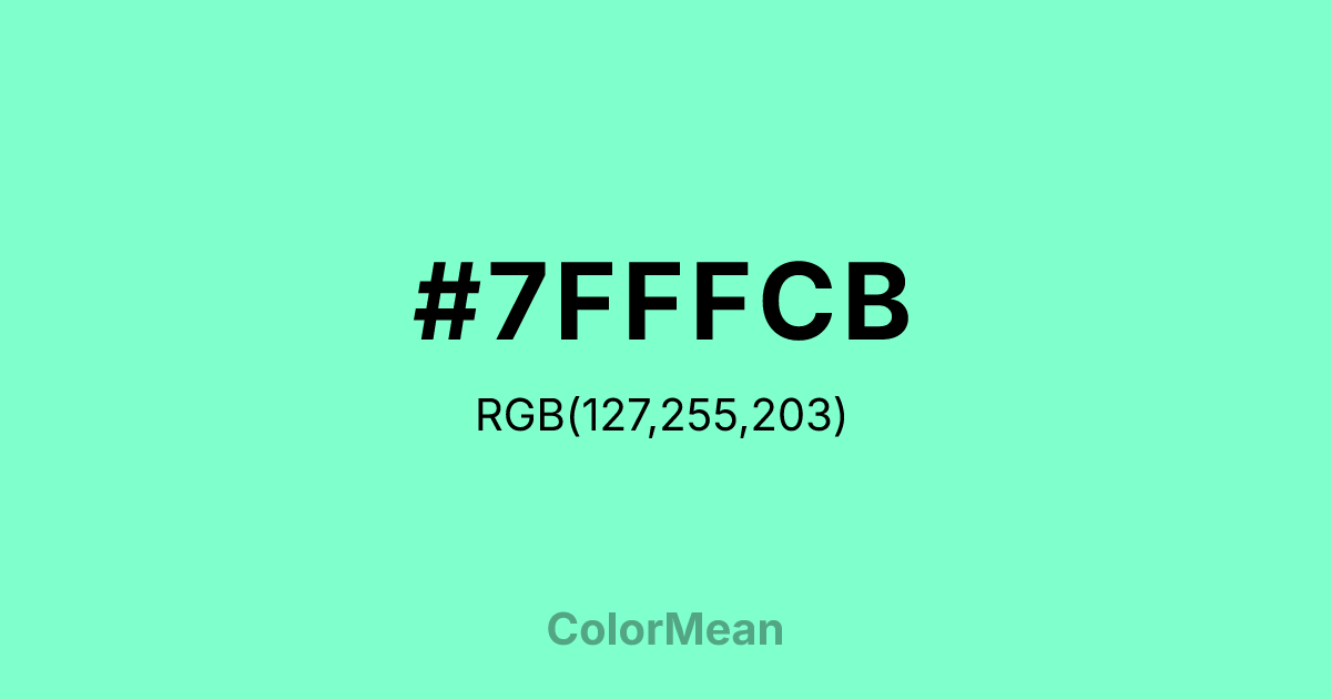 #7FFFCB color swatch