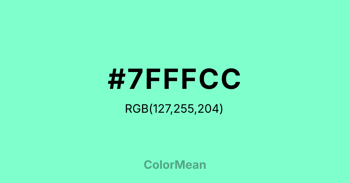 #7FFFCC color swatch