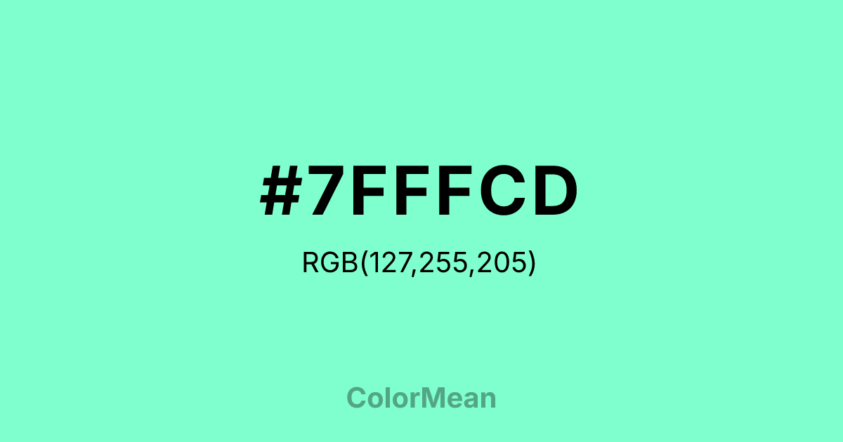#7FFFCD color swatch