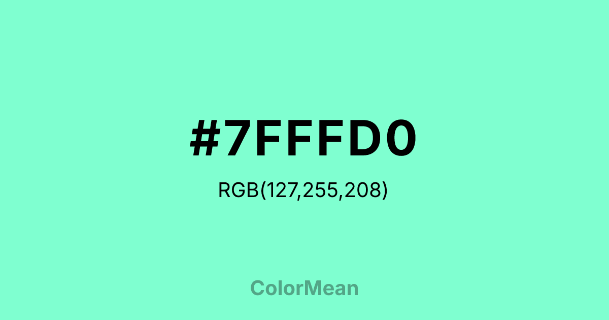#7FFFD0 color swatch