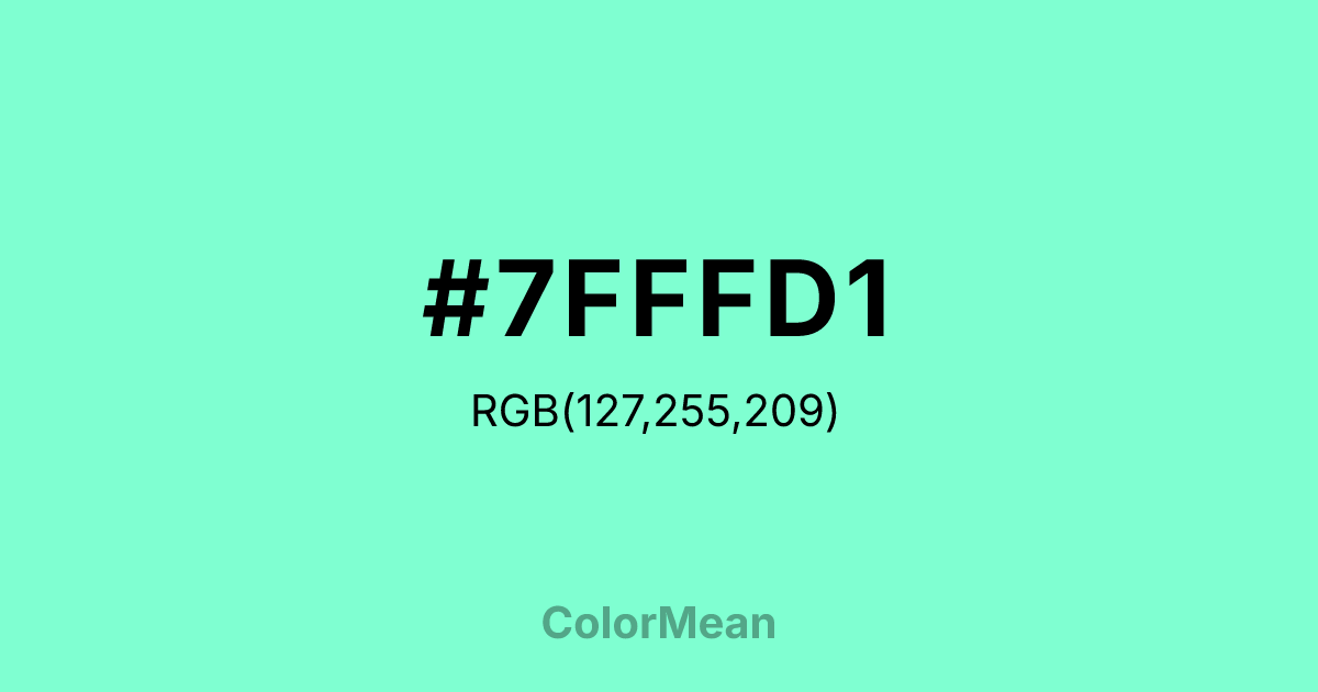 #7FFFD1 color swatch