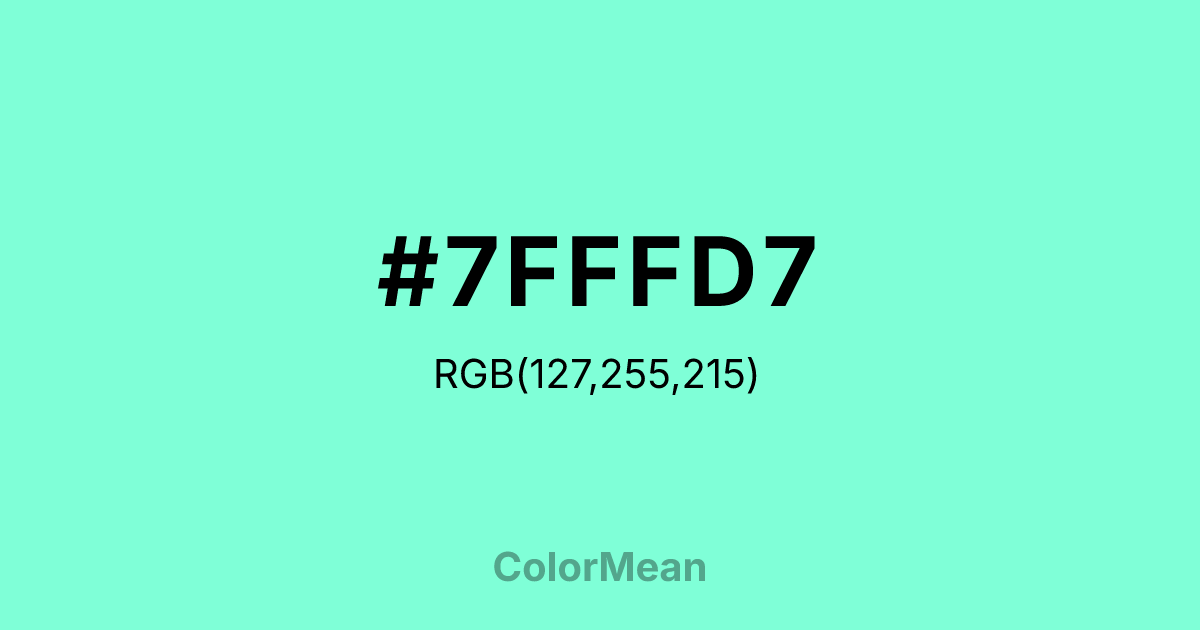#7FFFD7 color swatch