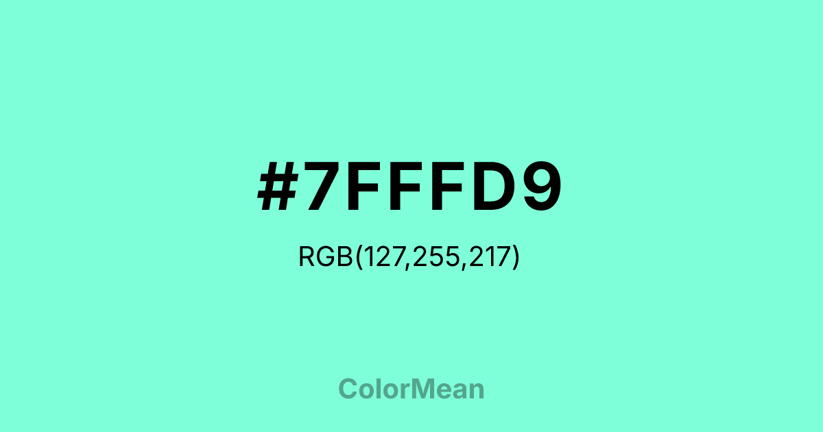 #7FFFD9 color swatch