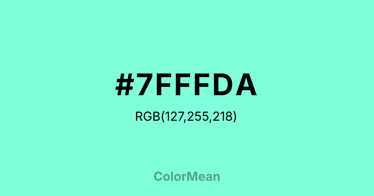 #7FFFDA color swatch