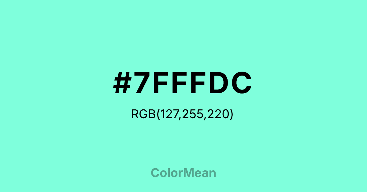 #7FFFDC color swatch