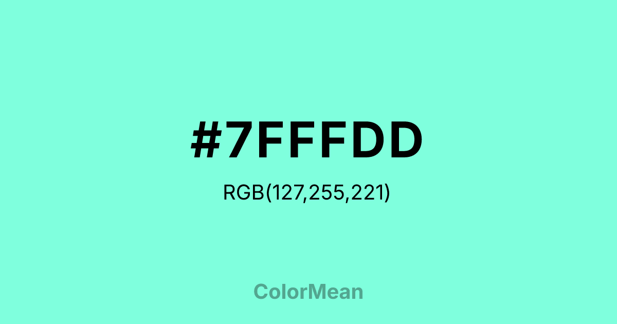 #7FFFDD color swatch