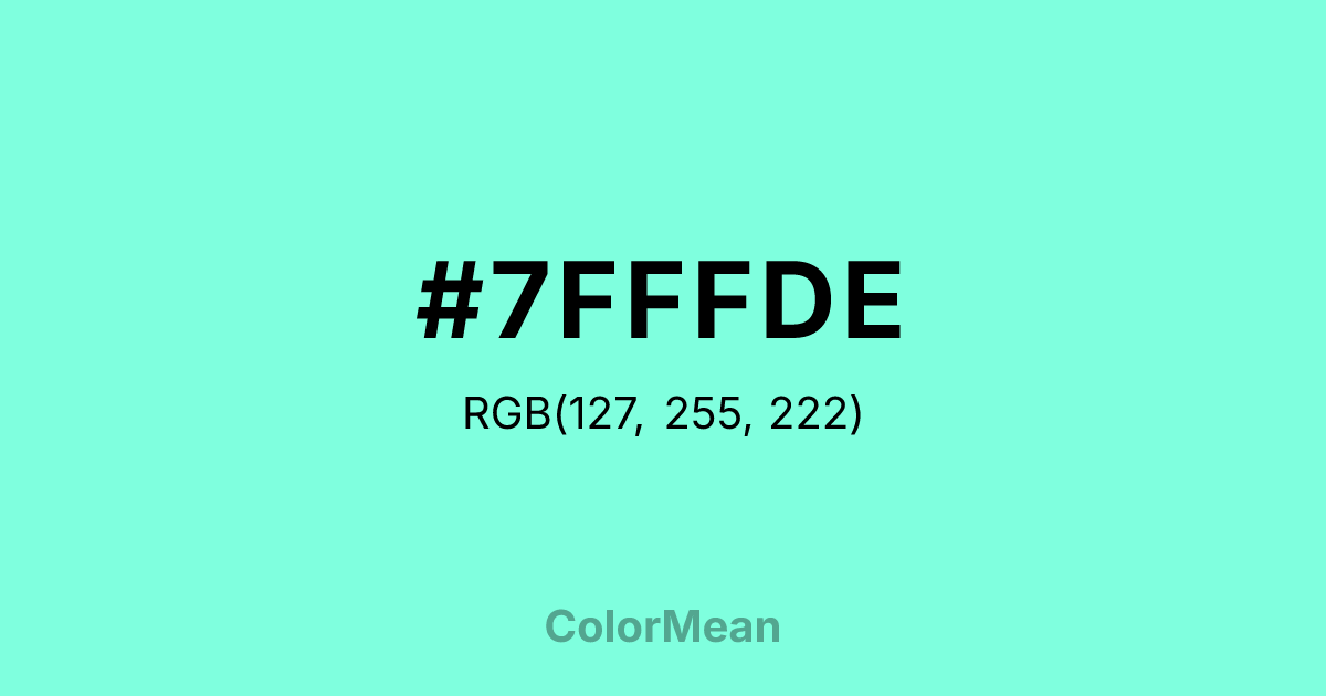 #7FFFDE color swatch