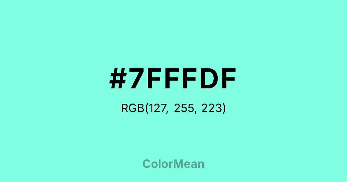 #7FFFDF color swatch