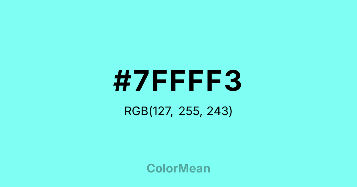 #7FFFF3 color swatch