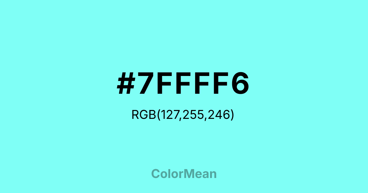 #7FFFF6 color swatch