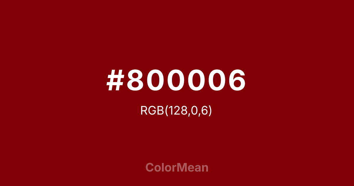#800006 color swatch