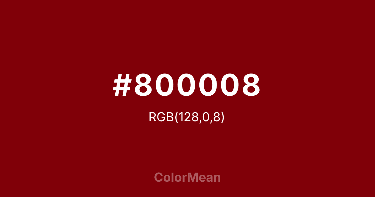 #800008 color swatch