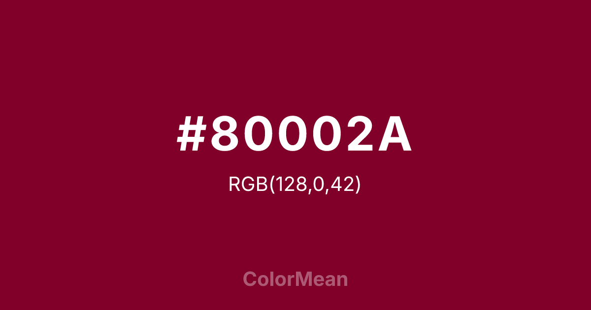 #80002A color swatch