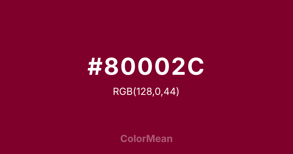#80002C color swatch