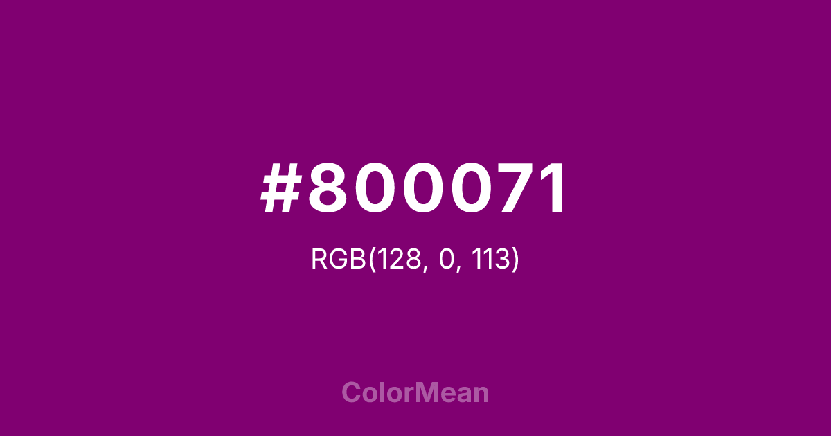 #800071 color swatch