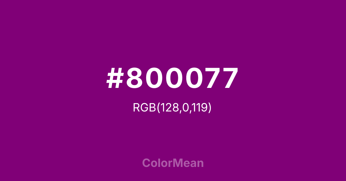 #800077 color swatch