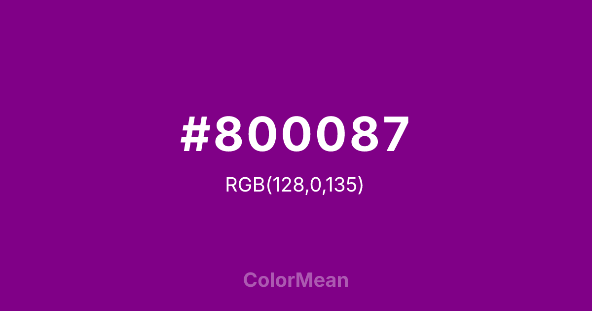 #800087 color swatch
