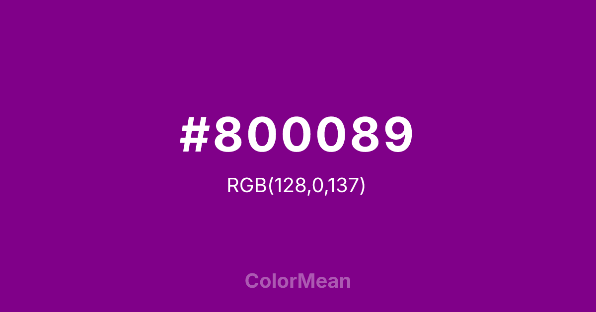 #800089 color swatch