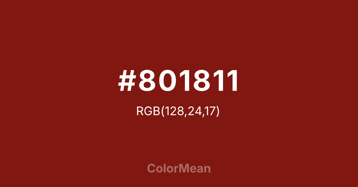 #801811 color swatch