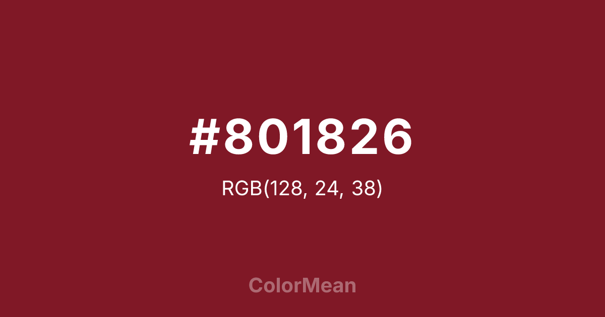 #801826 color swatch