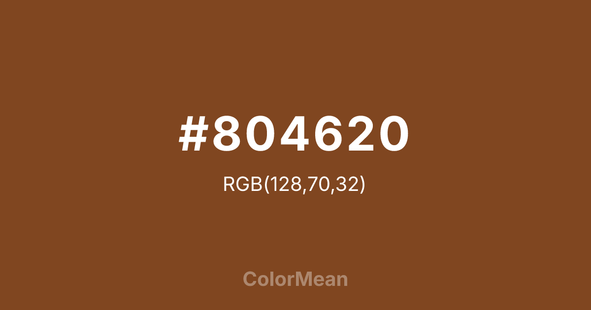 #804620 color swatch