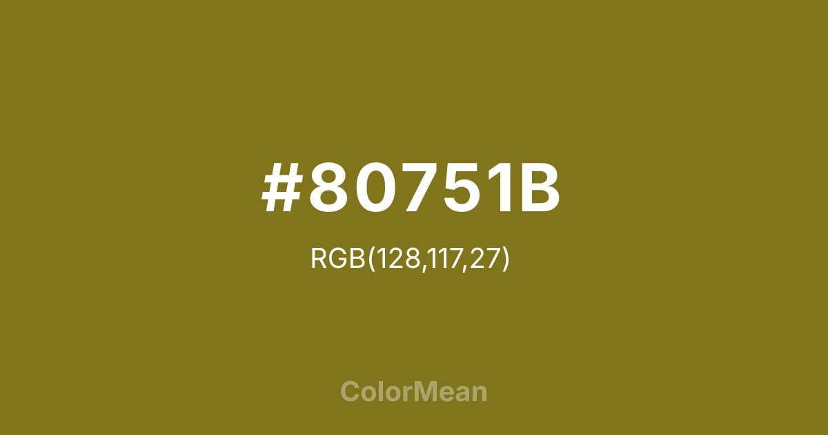 #80751B color swatch