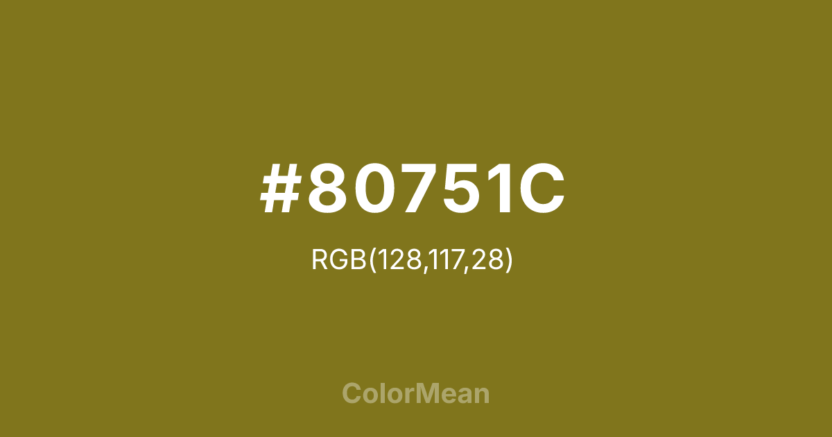 #80751C color swatch