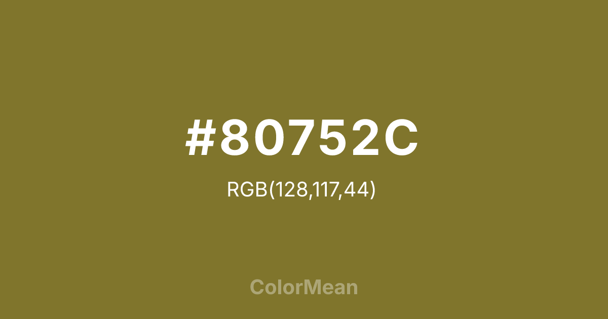 #80752C color swatch