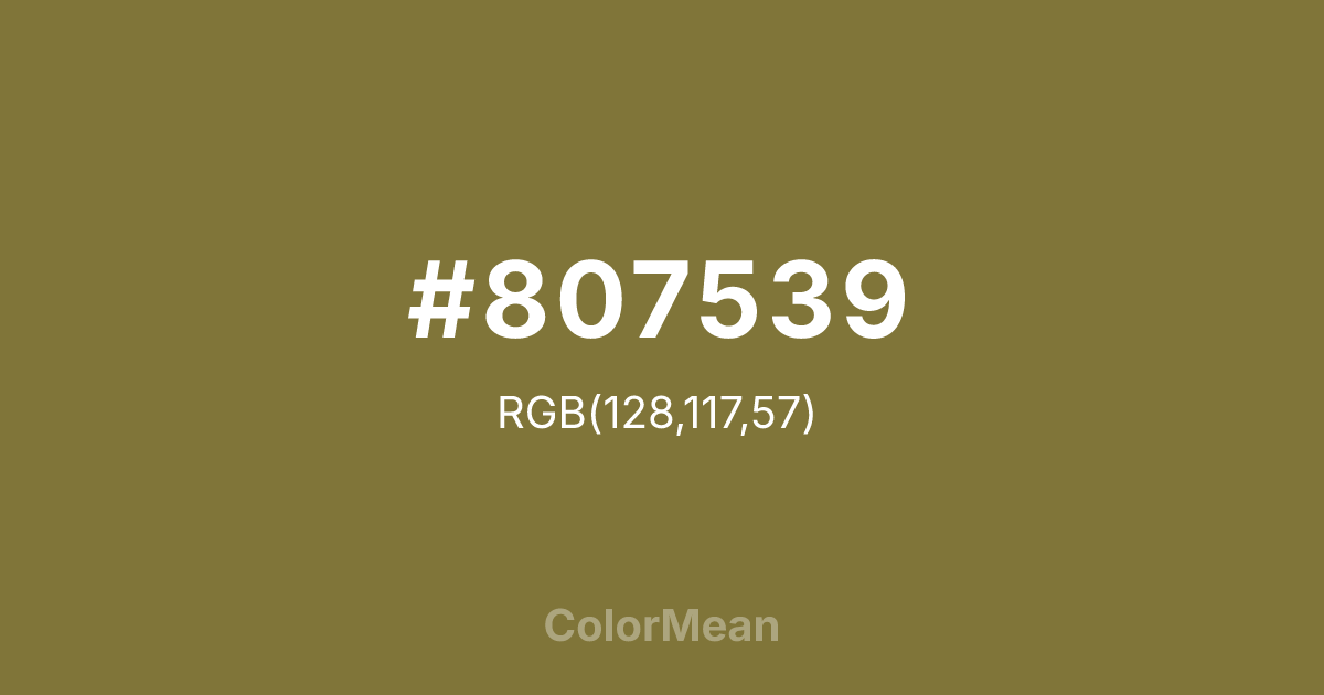 #807539 color swatch
