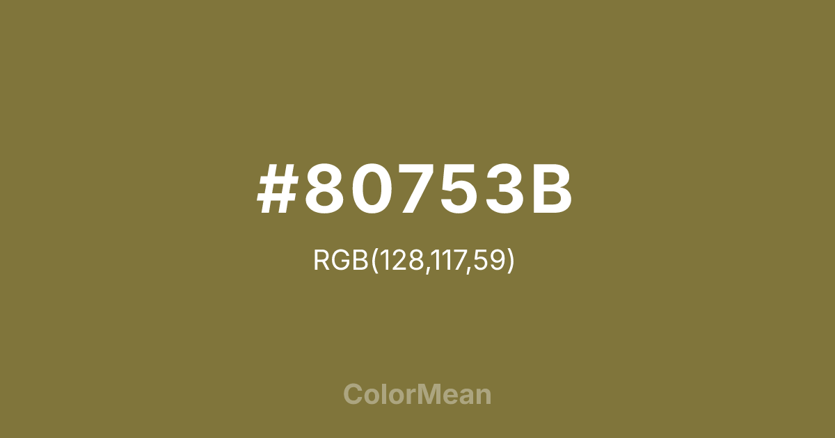 #80753B color swatch