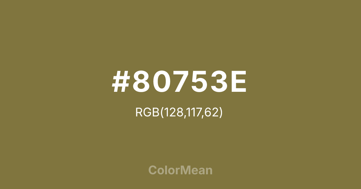 #80753E color swatch