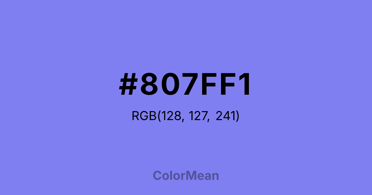 #807FF1 color swatch