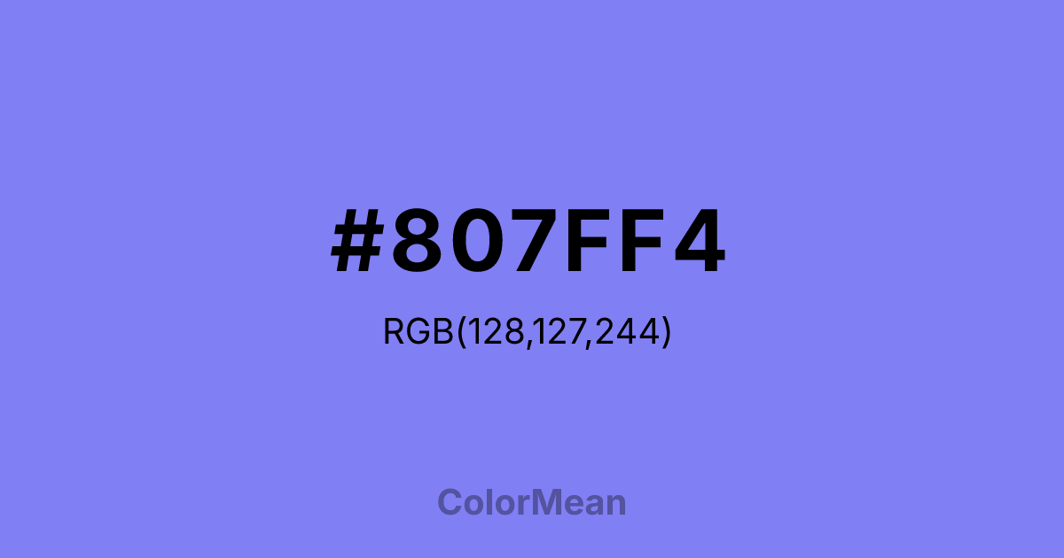 #807FF4 color swatch