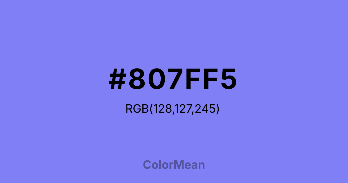 #807FF5 color swatch