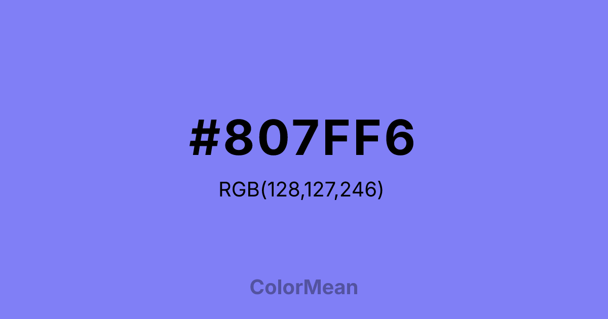 #807FF6 color swatch