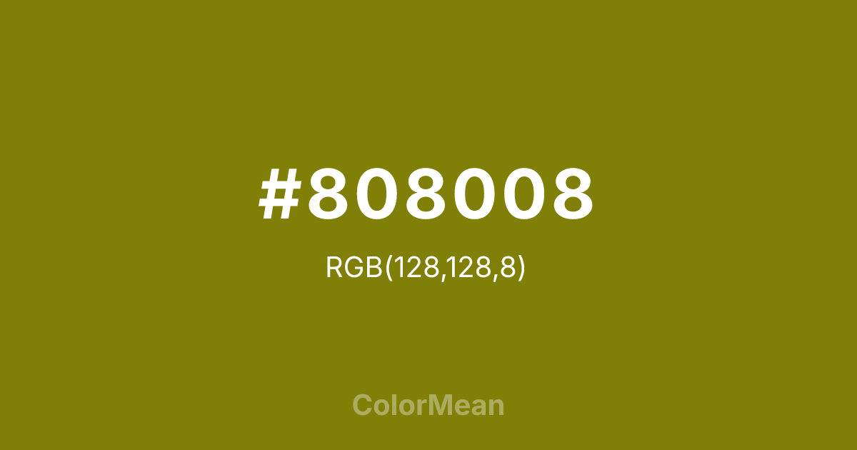 #808008 color swatch