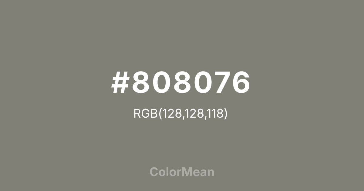 #808076 color swatch
